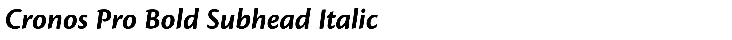 Cronos Pro Bold Subhead Italic